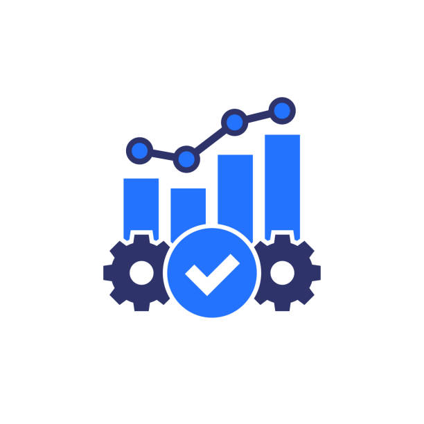 efficiency and growth icon on white